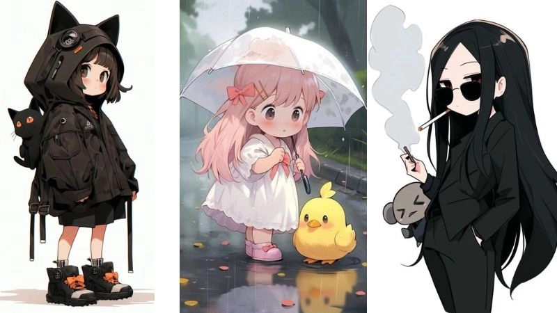 Ảnh anime nữ chibi cute dễ thương khiến ai cũng tan chảy