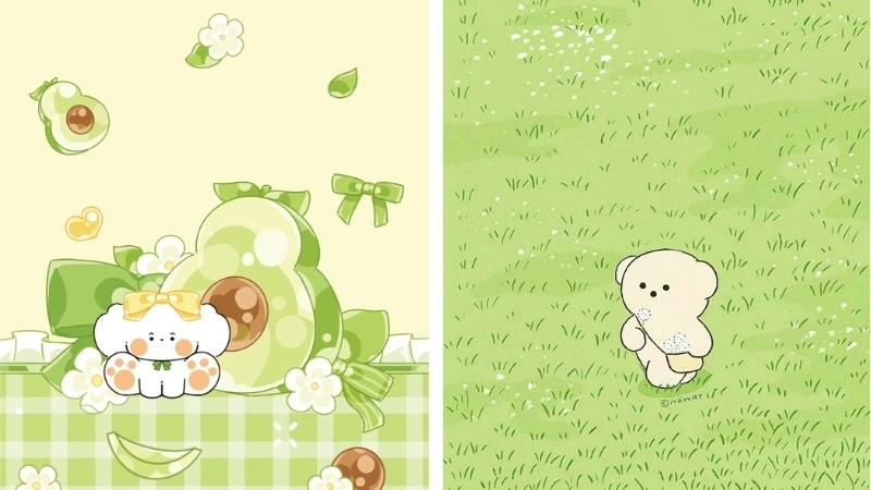 Ảnh lá cây xanh như nhắc đến thiên nhiên bình yên