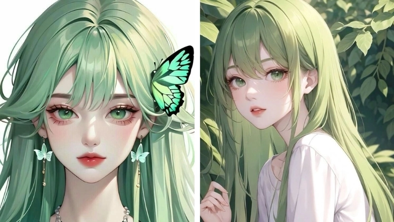 Hình ảnh màu xanh lá cây đẹp như tranh thiên nhiên