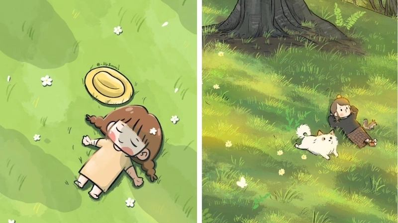 Ảnh lá cây đẹp đầy nghệ thuật và tinh tế nhẹ nhàng