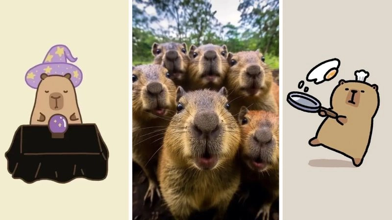 Loạt ảnh capybara meme đốn tim cư dân mạng quốc tế