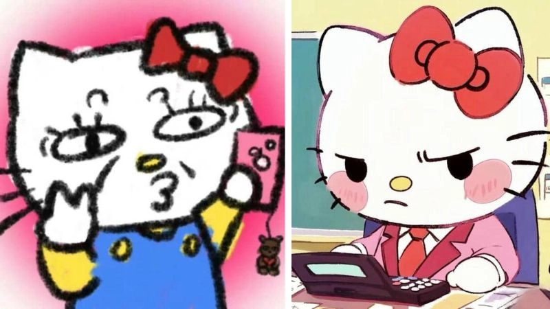 Meme Hello Kitty hài làm dân mạng phát cuồng