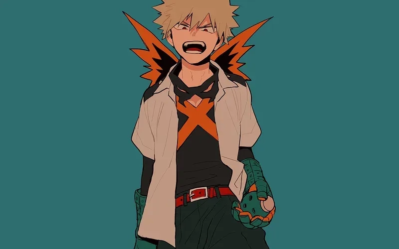 Bakugou Katsuki chiến binh nổ tung trái tim fan anime