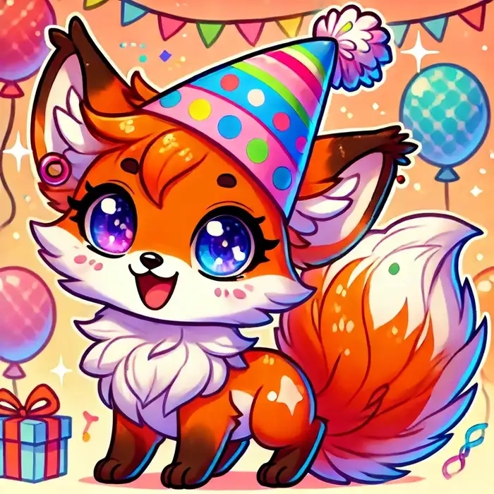 Con cáo chibi đáng yêu trong từng nét