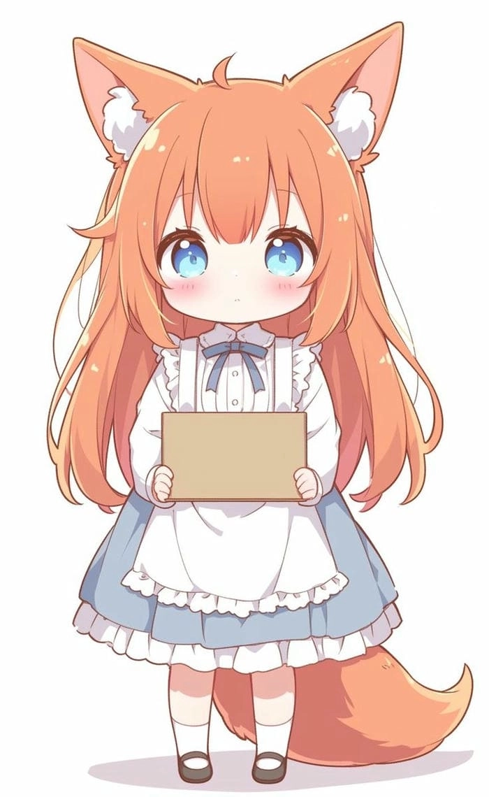 Hình cáo chibi đầy màu sắc ngộ nghĩnh