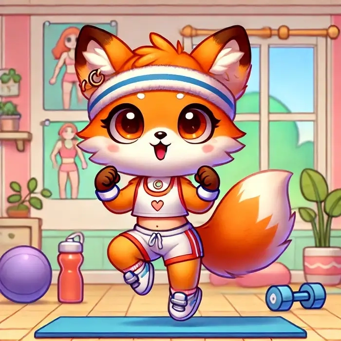 Cáo chín đuôi chibi quyền năng dễ thương