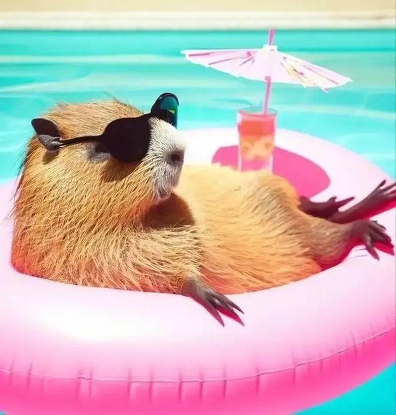 Hình ảnh capybara meme dễ thương đốn tim cộng đồng