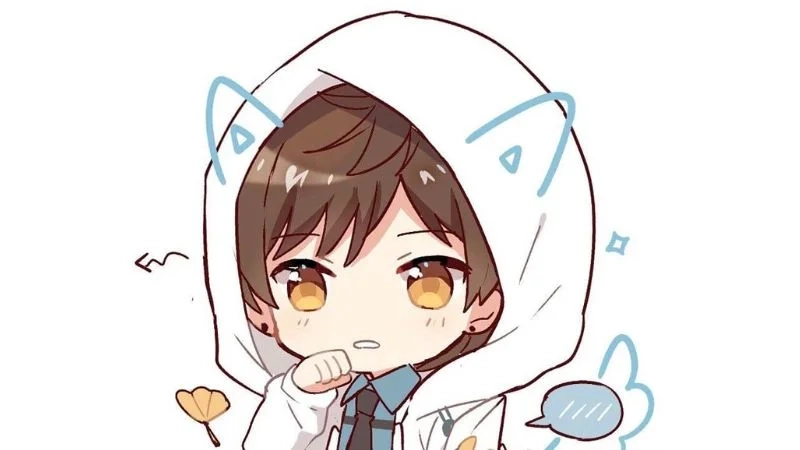 Hình anime dễ thương nam mang cảm xúc ngọt ngào