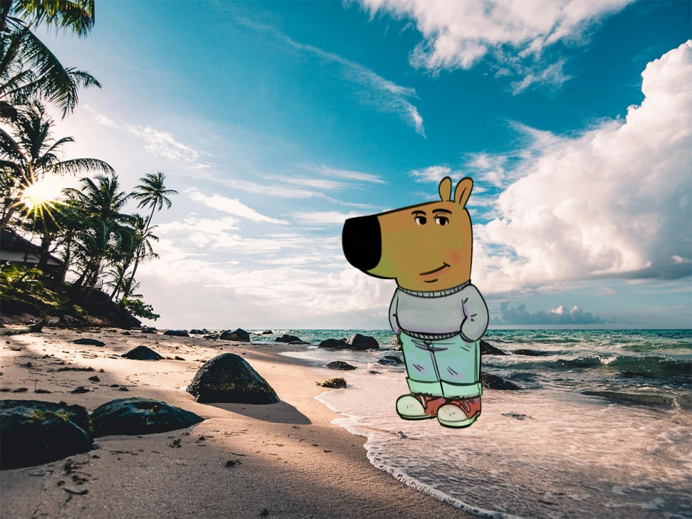 Meme chill guy thần thái đỉnh cao không cảm xúc