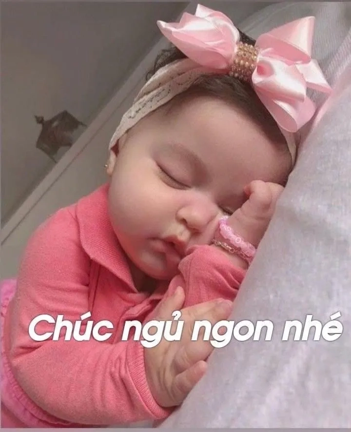 Chúc bé ngủ ngon meme ngọt như kẹo đường