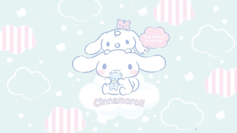 Laptop tỏa sáng cùng laptop Cinnamoroll hình nền máy tính