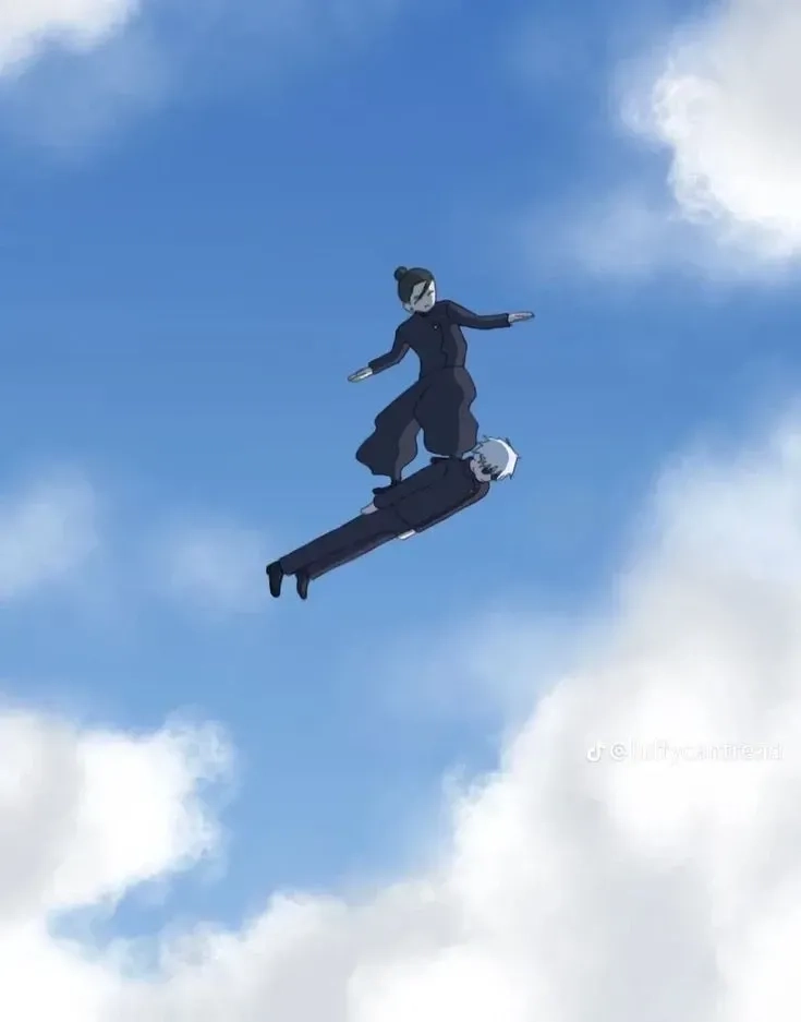 Gojo meme fly bay cao giữa làn gió số phận