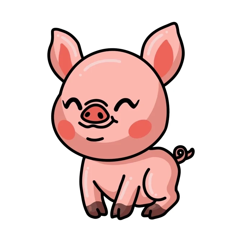 Hình nền con heo dễ thương chibi cho điện thoại