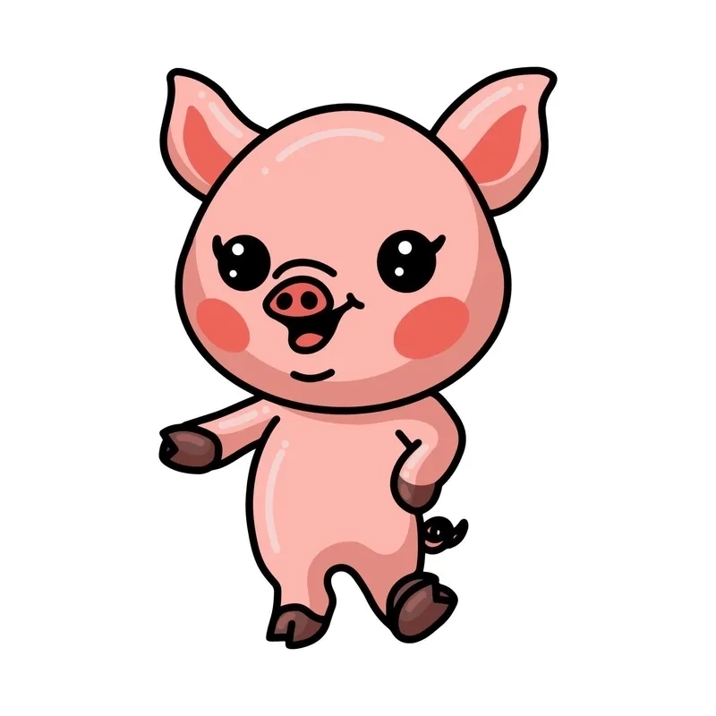 Hình nền heo chibi phù hợp mọi lứa tuổi