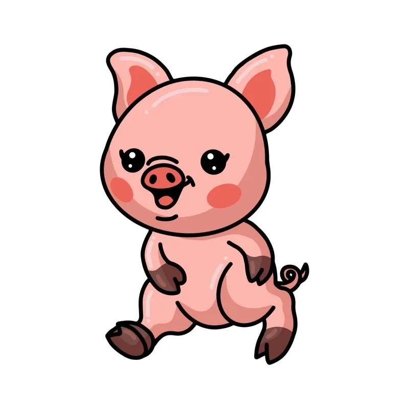 Lợn chibi cute khiến người xem bật cười thích thú