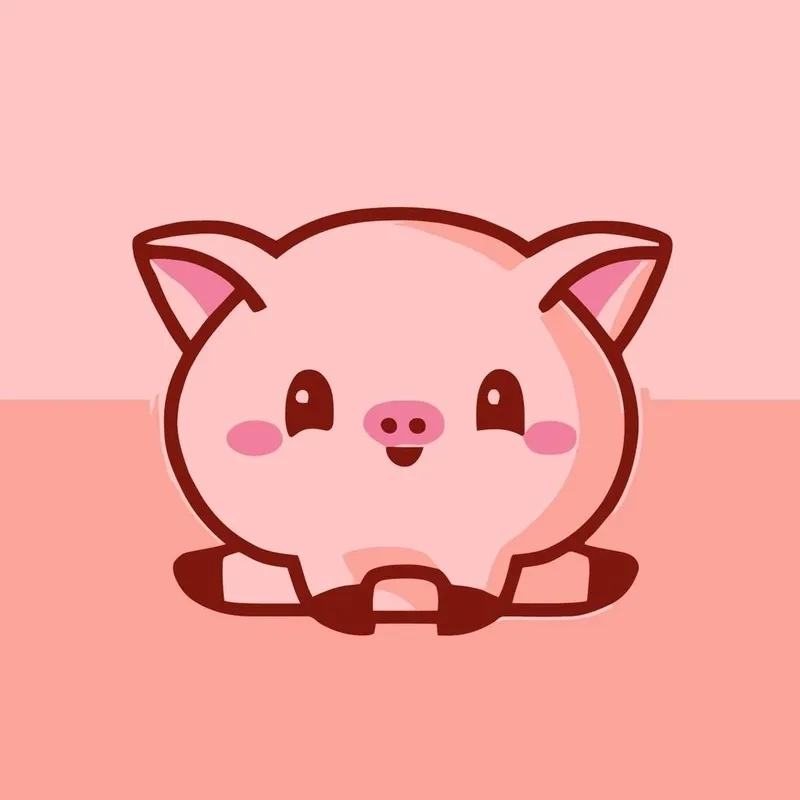 Heo cute chibi với tạo hình dễ thương tuyệt đối