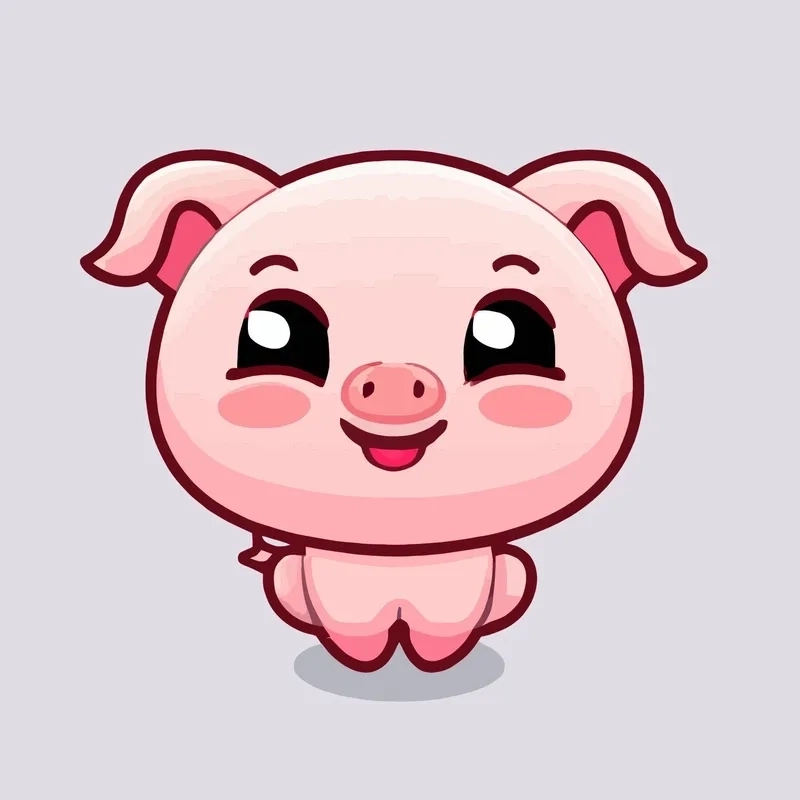 Lợn chibi ngộ nghĩnh đáng yêu làm ai cũng thích