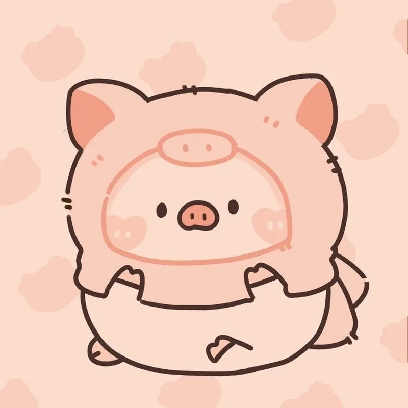 Chibi heo phiên bản hoạt hình cực cute