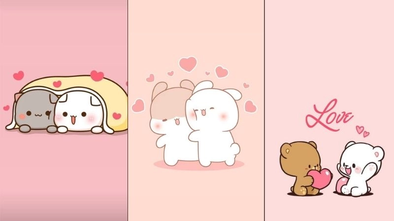 Hình nền màu hồng tạo điểm nhấn cho không gian dịu nhẹ