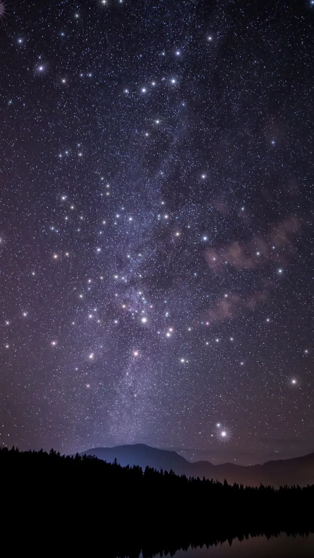 Đắm say trong cảnh vật hình nền bầu trời đêm đầy sao