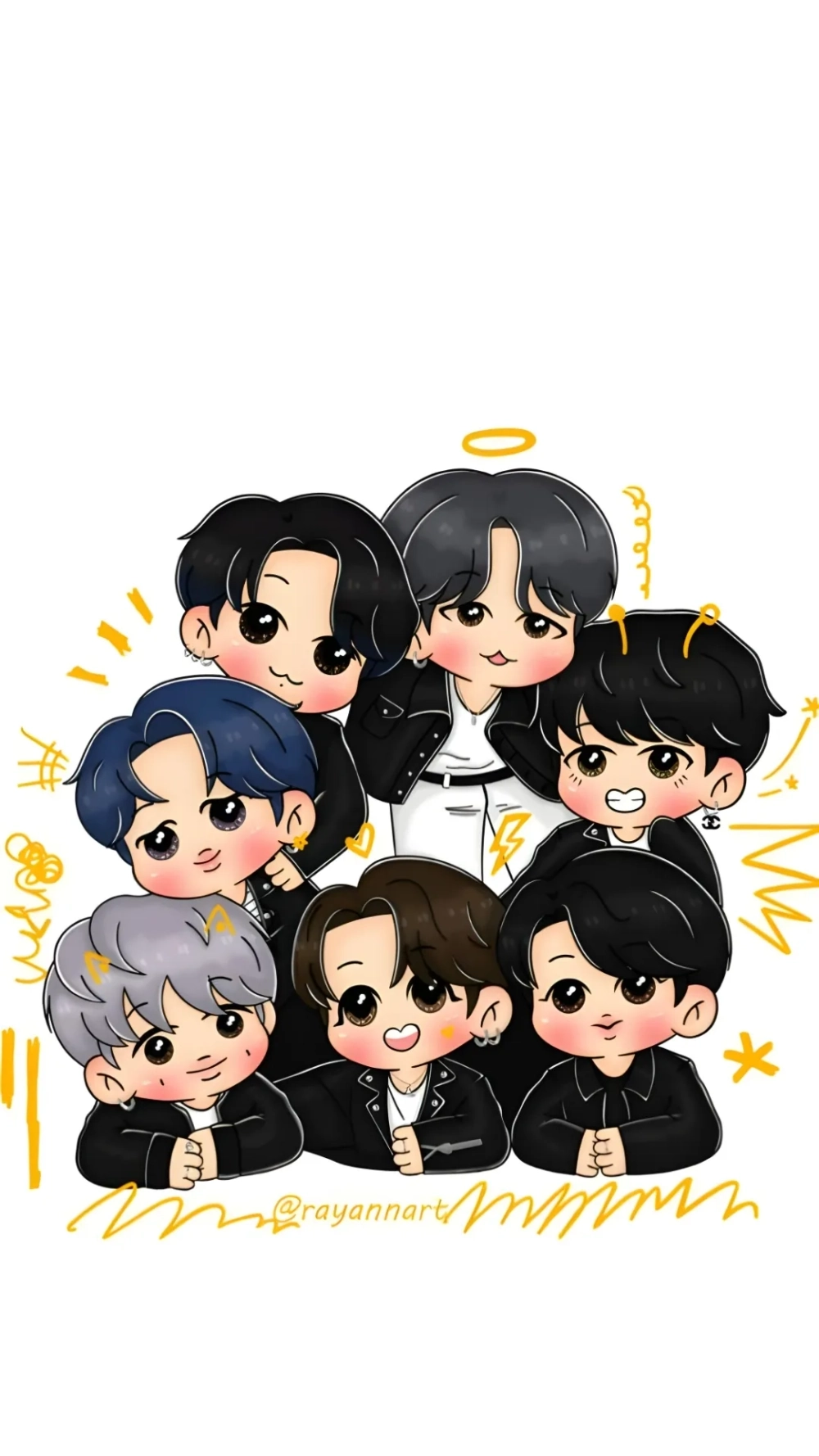 Siêu đáng yêu cùng hình nền điện thoại bts chibi