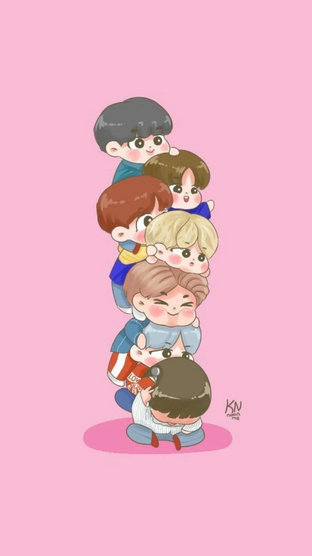 Không thể rời mắt khỏi hình nền bts chibi cute
