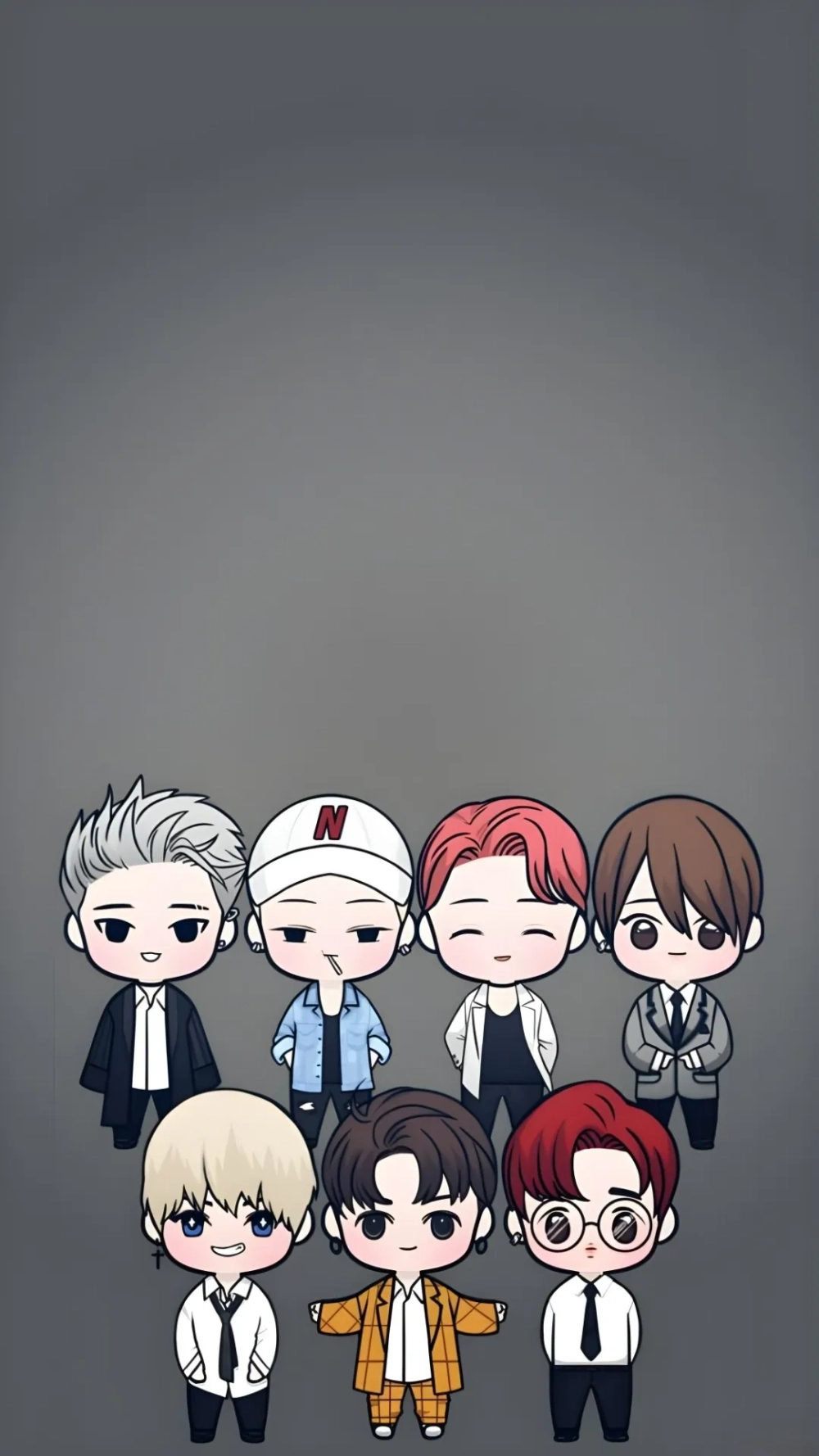 Đậm chất anime fanart với hình nền bts anime