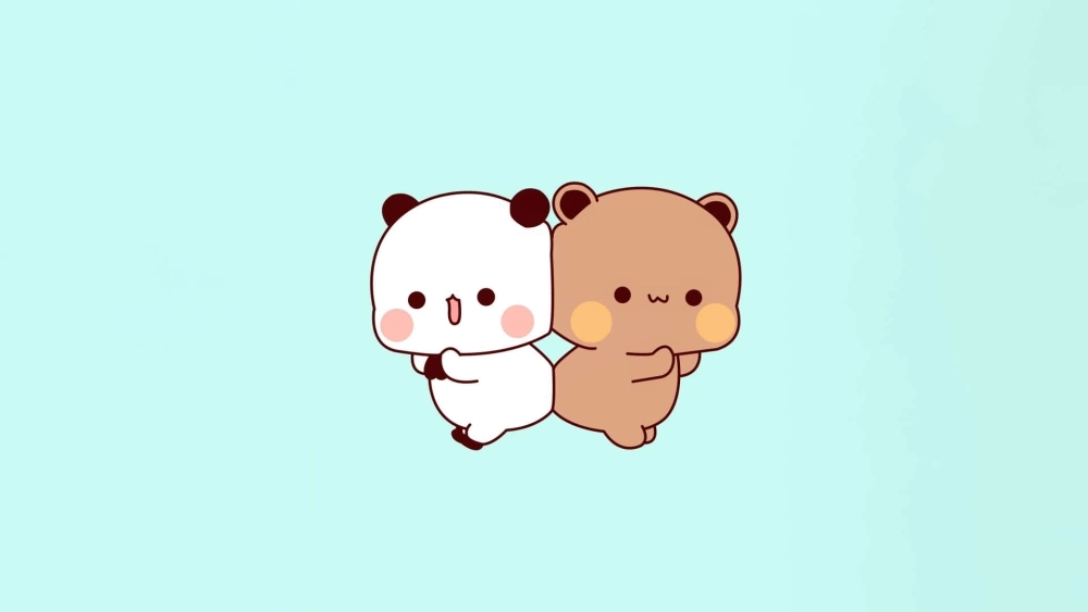 Dễ thương không chịu nổi với hình nền máy tính cặp đôi cute