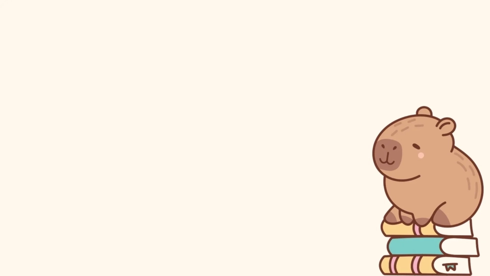 Vừa cute vừa nét cùng hình nền Capybara cute 4K