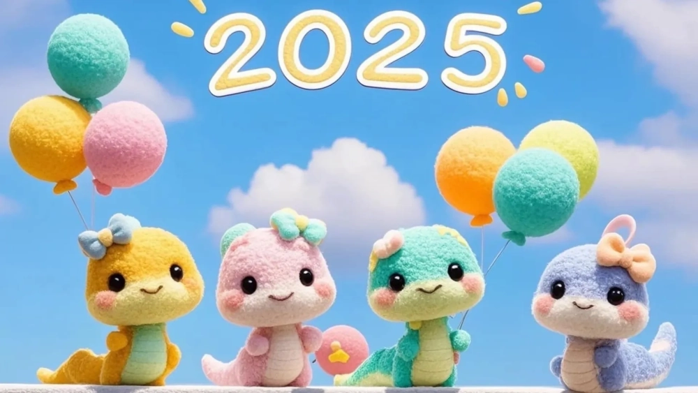 Rực rỡ và đáng yêu cùng hình nền con rắn tết 2025