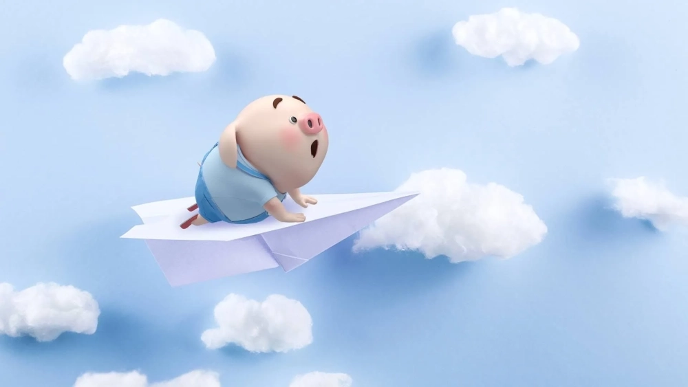 Biểu cảm đáng yêu trong hình nền con lợn dễ thương