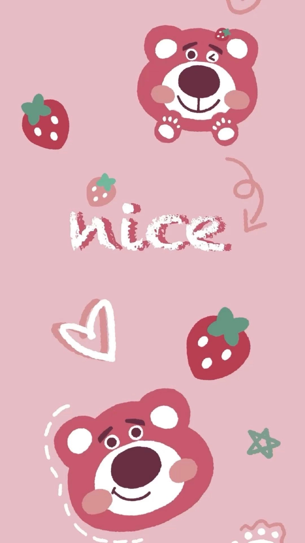 Chiếc iPhone đáng yêu nhờ Gấu Dâu hình nền điện thoại