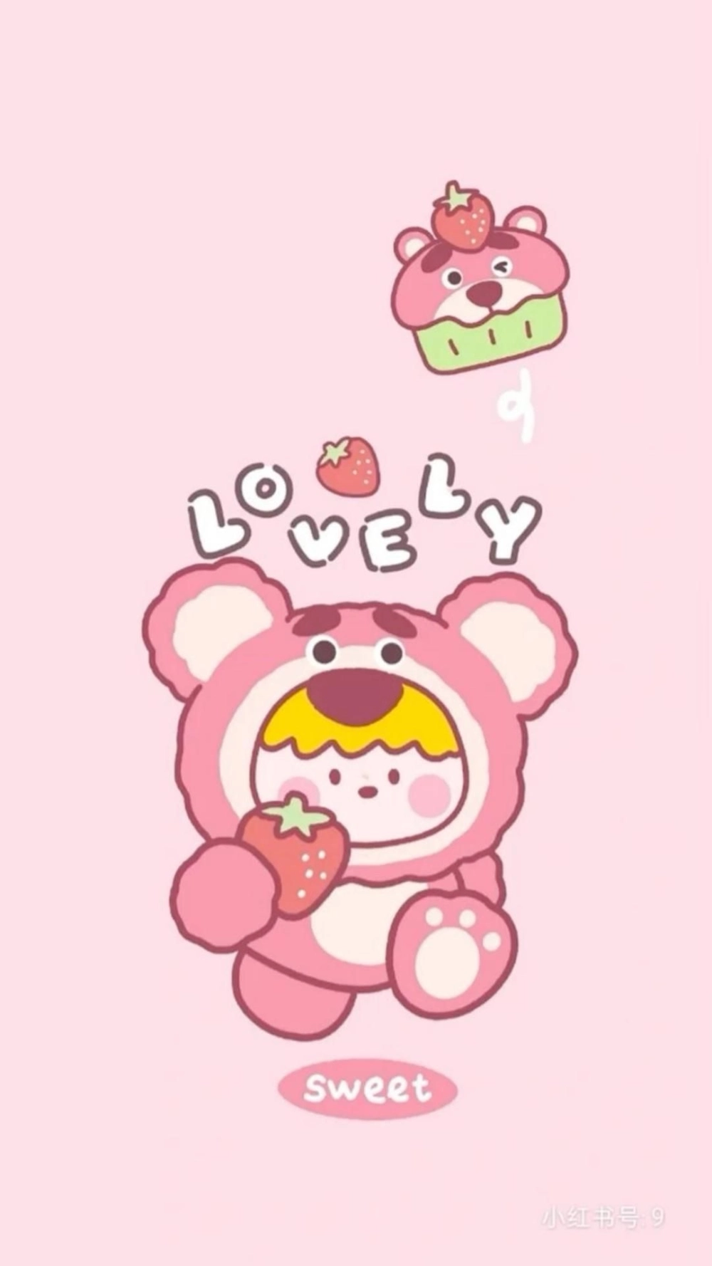 Dịu dàng từng chi tiết với hình nền điện thoại Gấu Dâu dễ thương