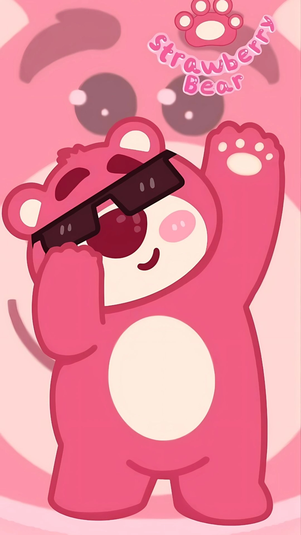 Rực rỡ màn hình với phát sáng hình nền Gấu Dâu cute