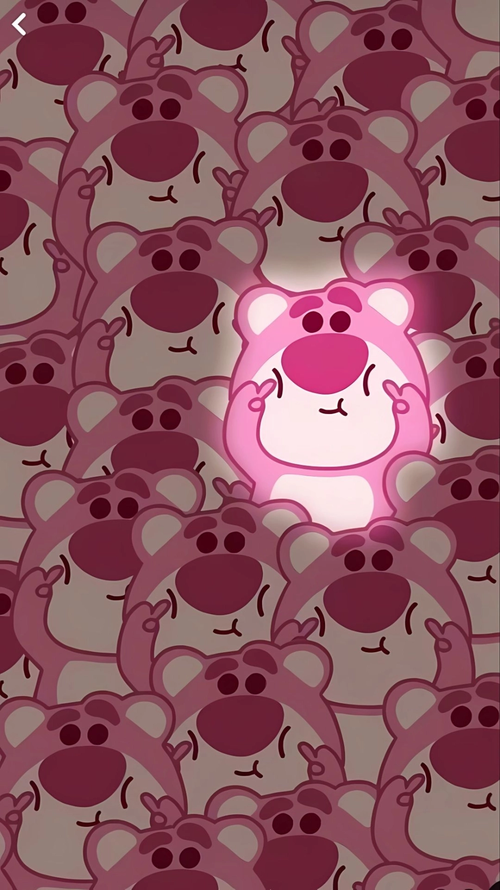 Nền phát sáng độc lạ từ hình nền Gấu Dâu cute phát sáng