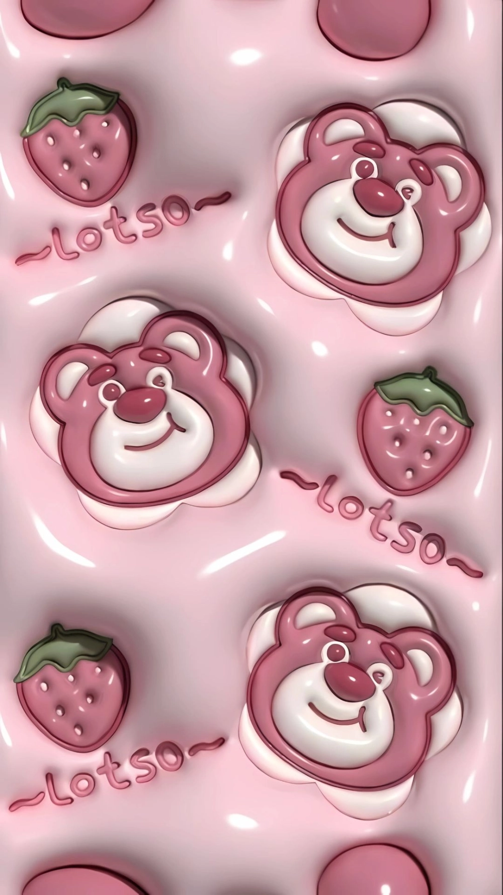 Hiệu ứng 3D siêu sống động trong hình nền điện thoại Gấu Dâu 3D