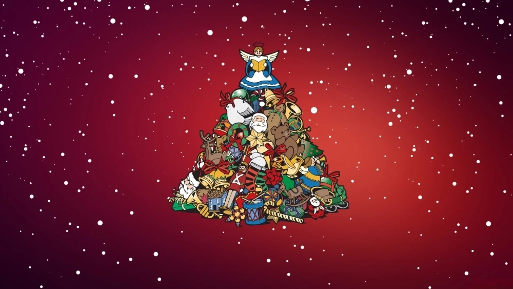 Mùa lễ hội ngập tràn sắc màu hình nền cute Noel