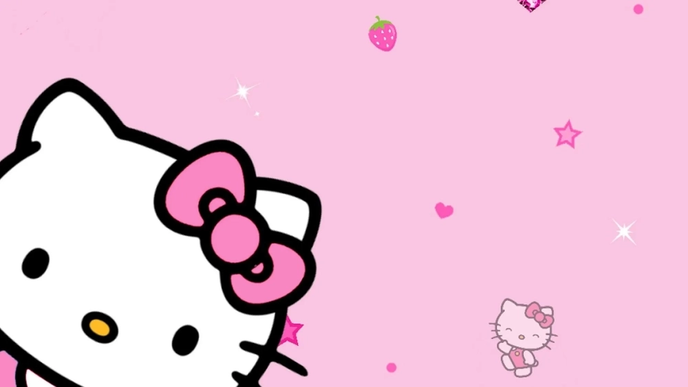 Giao diện dễ thương bật mood với hình nền máy tính Hello Kitty