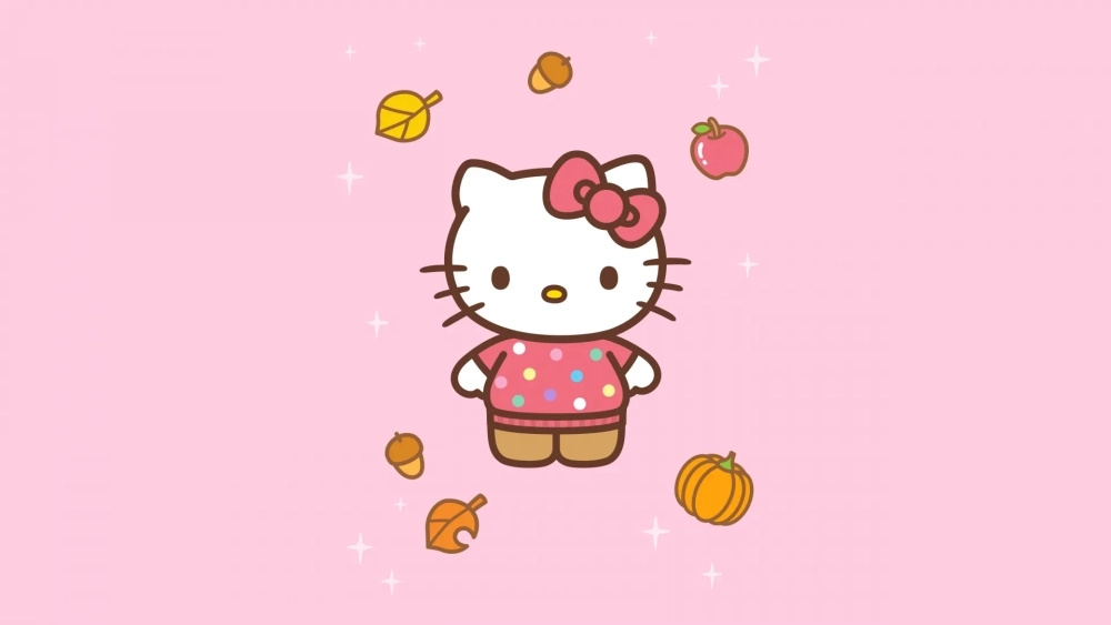 Mở máy là thấy tình yêu với hình nền mèo Hello Kitty