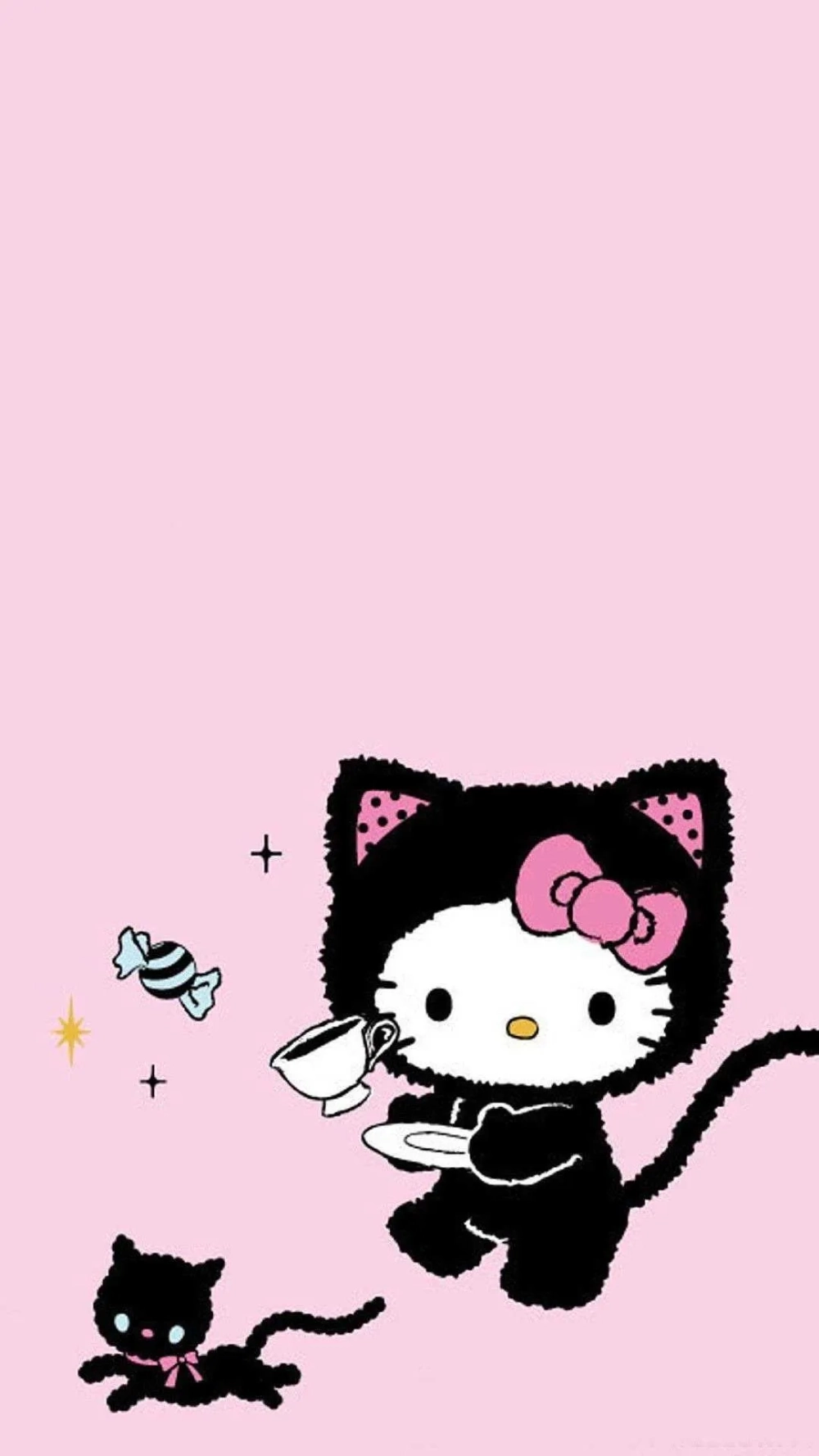 Ngọt ngào từng góc nhìn với hình nền điện thoại Hello Kitty