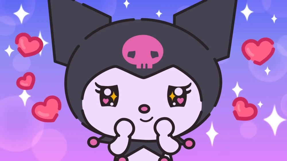 Không thể cưỡng lại hình nền Kuromi cute màu tím