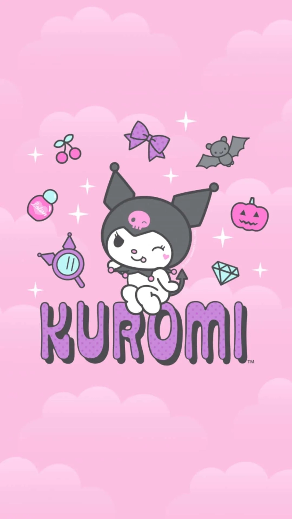 Cá tính xen chút ngọt ngào cute hình nền Kuromi ngầu