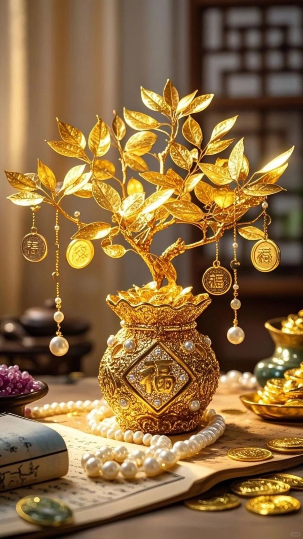 Mệnh thuỷ tinh tế với hình nền lá nguyệt quế mệnh thuỷ