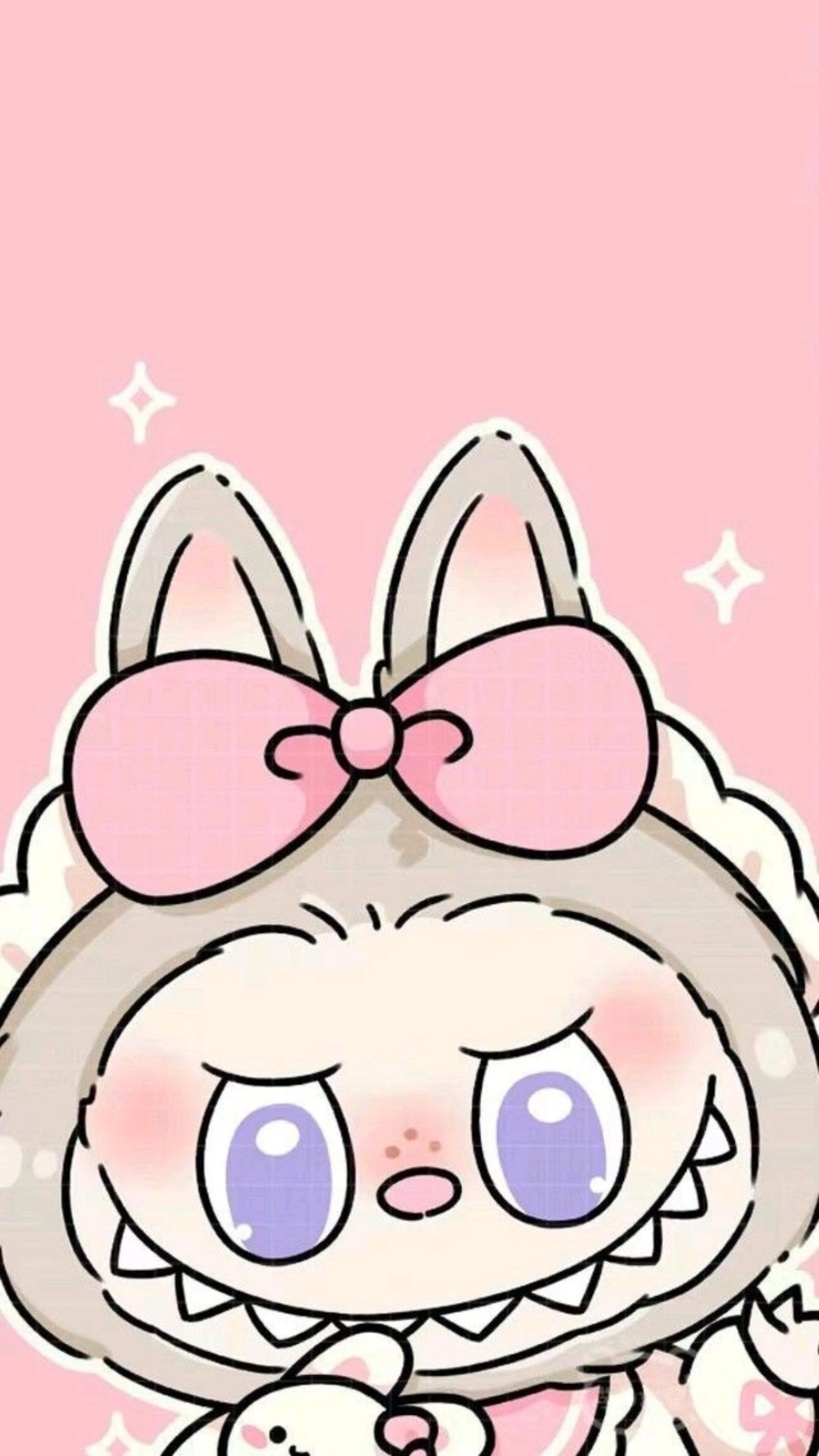 Dễ thương hết nấc cùng hình nền labubu cute chibi