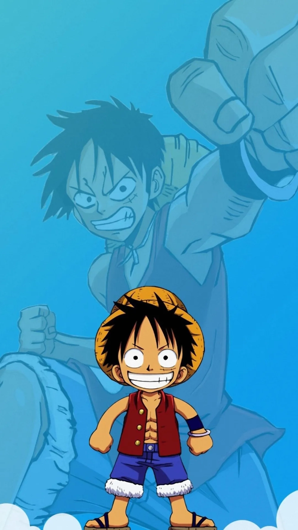 Khung nền chất phát ngất từ hình nền ngầu Luffy