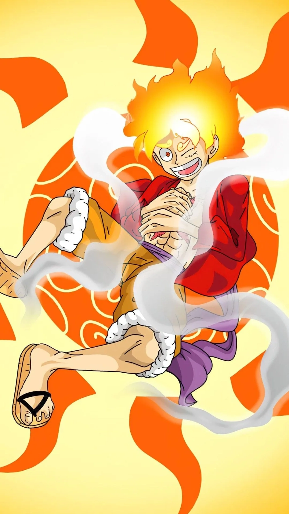 Biến hình cực đỉnh cùng hình nền anime Luffy Gear 5