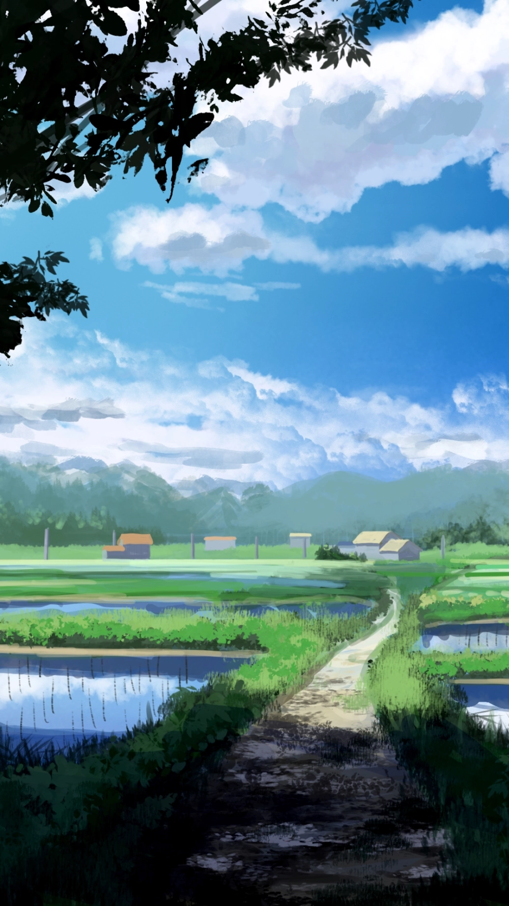 Trọn bộ hình nền điện thoại anime phong cảnh cực nét