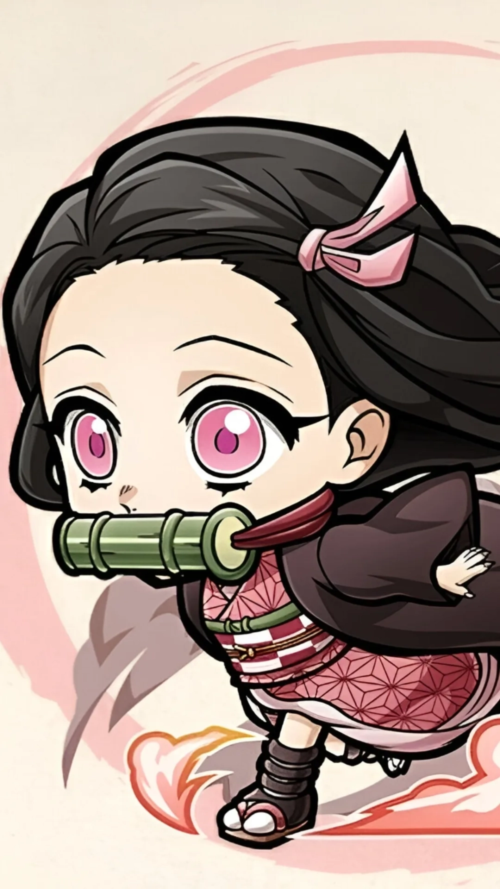Siêu cấp đáng yêu với hình nền nezuko chibi