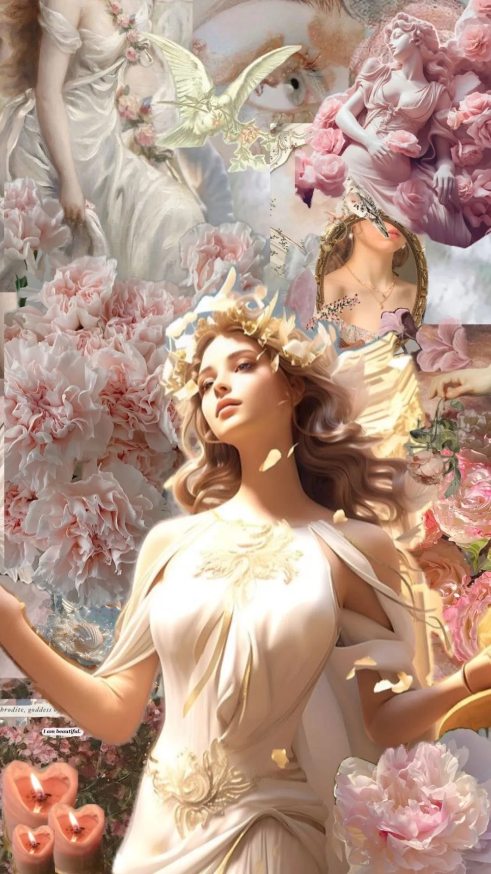 Điện thoại đầy cảm hứng cùng hình nền điện thoại nữ thần aphrodite