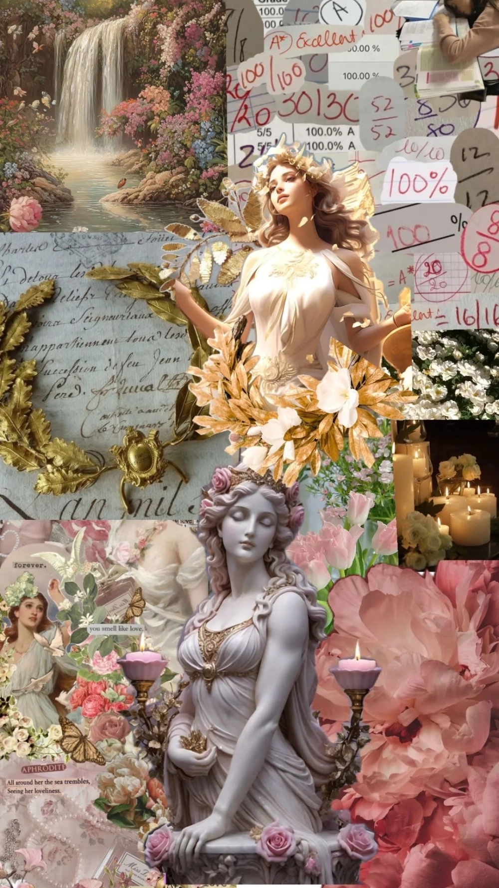 Khác biệt với hình nền nữ thần aphrodite và lá nguyệt quế